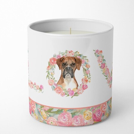 Carolines Treasures 3.75 x 3.25 in. Unisex Boxer Love 10 oz Decorative Soy Candle WDK4551CDL